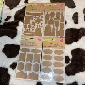 crafters square stickers paper crafts lot of 4